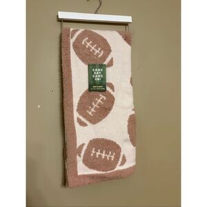 Game Day Game On Football Baby Blanket 30x40 Tan Brown